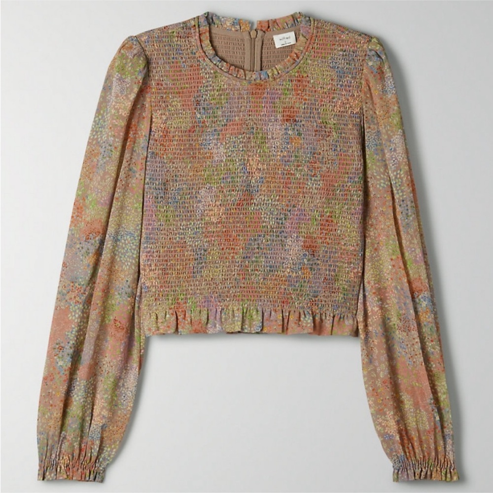 Wilfred Aritzia Tempest Floral Long Sleeve Top